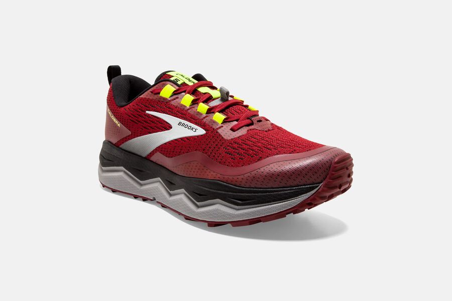 Brooks Caldera 5 Trail Loopschoenen Heren - Rood/Zilver/Zwart - 153264JPD